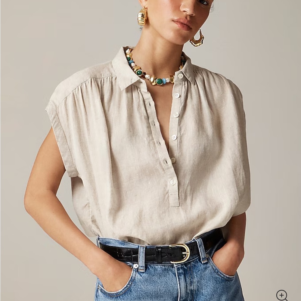 J.Crew New Capitaine shirt in Baird McNutt Irish linen Small